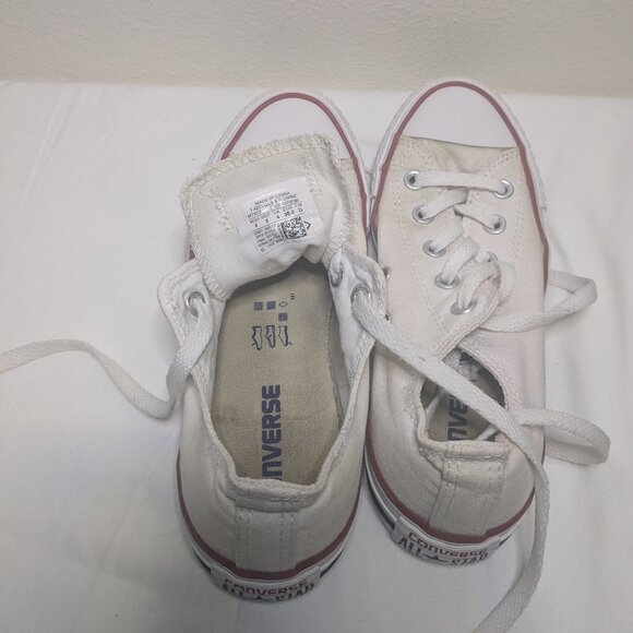 Converse Great Condition Women's Size 6 Cream/White Converse Low-Top Sneakers - Picture 8 of 8